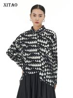 XITAO Shirt Long Sleeve Women Casual Print Shirt