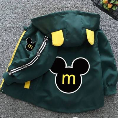 2023 New Boys Spring and Autumn Jacket Childrens Cartoon Hooded Suit Jacket Male Baby Casual Childrens Clothing 2-7 Years Old