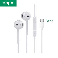 OPPO หูฟังสาย Type-C เสียงดี หัว Type c Headphones คุณภาพสูงของแท้ อินเอียร์ พร้อมแผงควบคุมอัจฉริยะ และไมโครโฟนในตัว สำหรับ OPPO Reno5 6 7 8 Pro Reno8 5G Find X5 X2