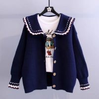 [counters clearance] doll collar sweater new winter knitting cardigan coat loose languid is lazy wind reduction age female