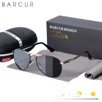 【hot】 BARCUR Photochromic Sunglasses Men Brand Designer Polarized Glasses Driving Mens UV400