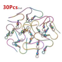 30pcs 316 Stainless Steel Rainbow colors Earrings Hooks For Earring Making Ear Hook Earrings Clasp for Jewelry Making Ear Wires