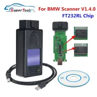 A Quality OBD2 Auto Scanner 1.4.0 For BMW Scanner Tool Unlock Version 1.4 With FT232RL Chip PA Soft V1.4.0 For BMW Scanner 1.4