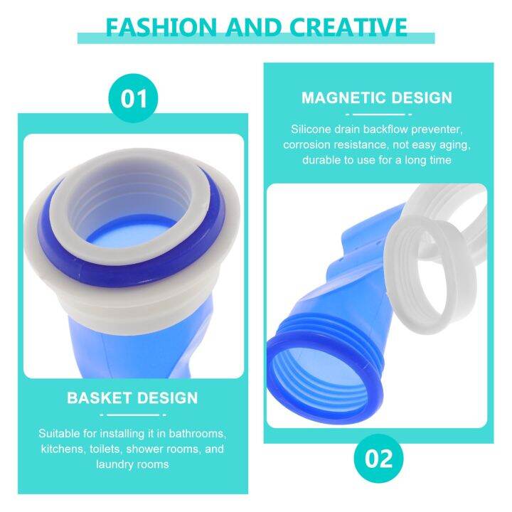 Sewer Drain Floor Backflow Preventer Silicone Stopper Sink Trap Seal