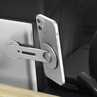Magnetic Car Phone Holder for Tesla Model 3/Y/X/S for Magsafe IPhone 14 13 12 Metal Expansion Bracket Laptop Screen Side Mount Car Mounts