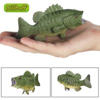 11Cm Simulation Ocean Animal Solid  ABS Action Model Sea Bass Figures Collection Educational Toy Doll For Children Ornament Gift