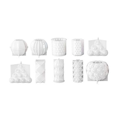10 Pcs Bubble Candle Molds Funny DIY Candle Making Molds 3D Silicone Bubble Grade Candle Resin Molds