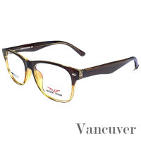 แว่นตา สำหรับตัดเลนส์ แว่นสายตา กรอบแว่นตา Fashion รุ่น Vancuver 3036 กรอบเต็ม Rectangle ทรงเหลี่ยม ขาข้อต่อ วัสดุ พลาสติก พีซี เกรด A รับตัดเลนส์ทุกชนิด