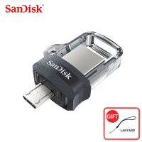 Sandisk แฟลชไดร์ฟความเร็วสูงมากที่สุด SDDD3ดั้งเดิม150M/S OTG คู่256G แฟลชไดร์ฟ64GB 128GB 32G 16GB ไดร์ฟปากกา USB3.0 Pendrive ของแท้