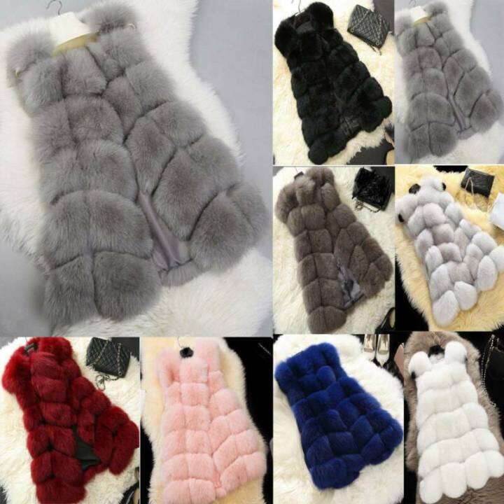 Fur on sale vest coat