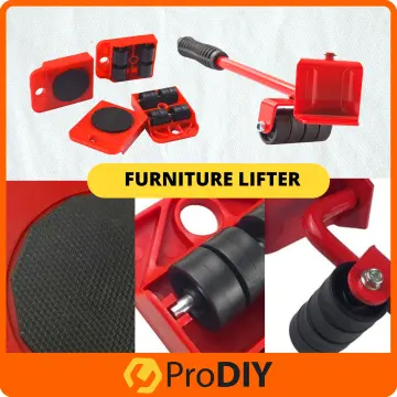 Furniture Mover Set Heavy Duty Furniture Lifter Transport Tool Transport  Lifter Heavy Stuffs Moving Wheel Roller Bar Hand Tools