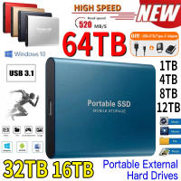 SSD จัดเก็บข้อมูลความเร็วสูง1TB พกพาฮาร์ดไดรฟ์เสริม2TB USB โซลิดสเตทไดรฟ์ภายนอก3.1/Type-C ฮาร์ดดิสก์ความเร็วสูงสำหรับพีซี /Mac/ โทรศัพท์