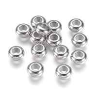 10pcs/lot Stainless Steel Stopper Clip Beads Charms with Rubber inside fit Pandora Bracelets necklaces For Jewelry Making