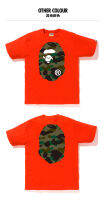 BAPE Mens Wear Camouflage Apes Capricorn Solid Color Leisure Trend Short-sleeved T T-shirt