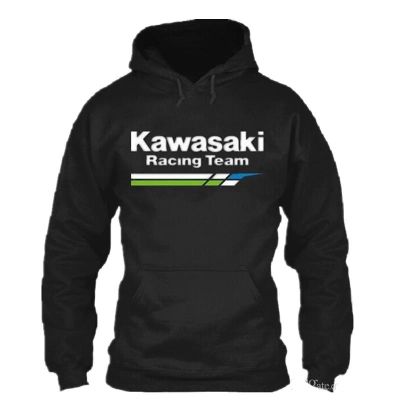 Men Men Kawasaki Race รถจักรยานยนต์เสื้อผ้าอัศวินเสื้อสวมหัวเสื้อ Hoodie Black