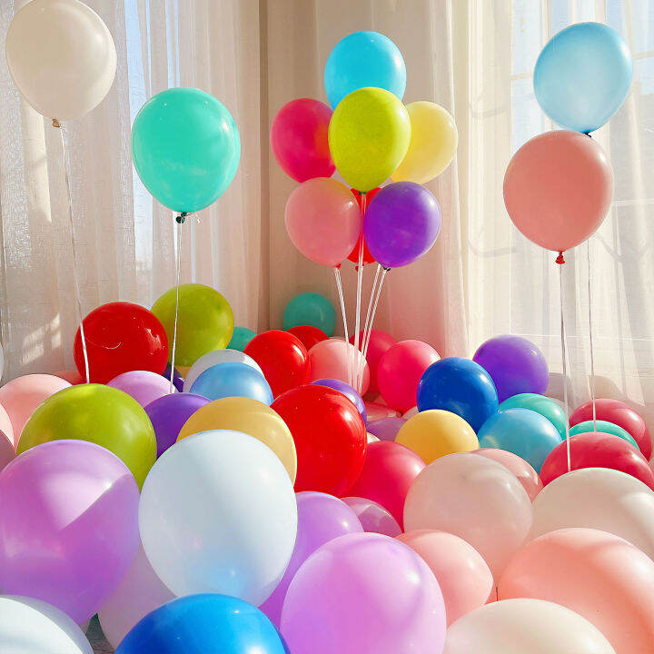 20pcs Matte Balloons Set Birthday Decor Aesthetic Latex Colorful