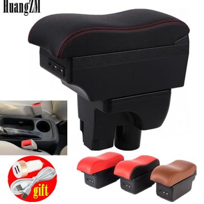 hot！【DT】ﺴ  Console Storage Sail 3 Armrest box Rotatable layer ashtray USB Charging Car decoration accessories