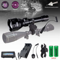 500หลา70มิลลิเมตรเลนส์ Z Oomable ปรับอินฟราเรดไฟฉายล่าสัตว์ไฟฉาย940nm IR Night Vision กระจ่างปืนไรเฟิลขอบเขตชาร์จ