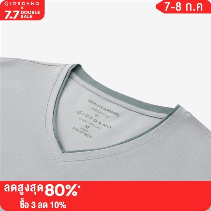 giordano-women-t-shirts-high-tech-cooling-v-neck-tshirts-contrast-color-short-sleve-summer-comfort-fashion-casual-tee-05323414