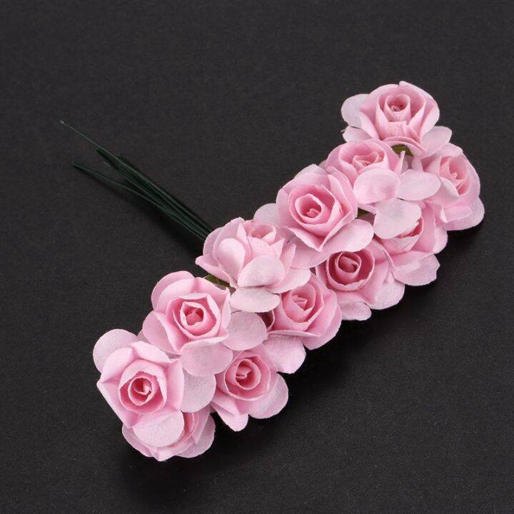 144pcs-mini-petite-paper-artificial-rose-buds-flowers-diy-craft-wedding-decor-home