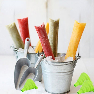 50 PCS Ice Pop กระเป๋าช่องทาง DIY Popsicle Maker Zip Lock Ice Candy Wrapper กระเป๋า Ice Cream Makers Popsicle Moulds