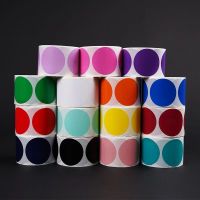 Colorful Round 50mm/2inch circular sealing labels package stickers Black/White/Red/Kraft Paper/Clear/Pink/Blue/Green Stickers Labels