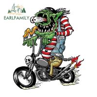 EARLFAMILY 13เซนติเมตร X 11เซนติเมตรฮาร์ดคอร์สกปรกมอนสเตอร์ Biker ไวนิลสติกเกอร์รถบ้าไดรฟ์เดธรถจักรยานยนต์รูปลอกหน้าต่างกันชนสติกเกอร์