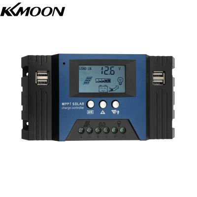 KKmoon 100A MPPT เครื่องควบคุมการชาร์จโซลาร์12/24V โฟกัสอัตโนมัติแผงควบคุมพลังงานแสงอาทิตย์แบตเตอรี่ตัวควบคุมอัจฉริยะกับ4 USB เอาต์พุตปรับการตั้งค่าตัวจับเวลาจอ LCD