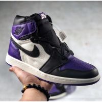 2023 New HOT [Original] ΝΙΚΕ A J 1 Purple White Fashion Trendy Basketball Shoes Comfortable Sports Shoes