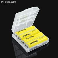 AAA/AA Battery Storage Box Case Hard Plastic Semi-translucent With Clips For 2/4/8x AAA/AA Batteries Cells Cases Rechargeable