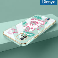 เคส Dienya สำหรับ Realme C20 C20A Narzo 50i C11การ์ตูนน่ารักลายโชคดีน่ารักใหม่กรอบสี่เหลี่ยมชุบซิลิก้าเจลนิ่มกันกระแทกเคสมือถือรวมเลนส์กล้องถ่ายรูปฝาครอบป้องกัน