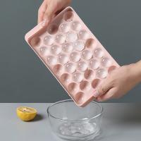 Round Ice Cube Tray with Lid Plastic Ice Cube Mold Refrigerator Spherical Ice ice cream mold  ice mold