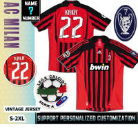 （Can Customizable）AC Milan 07-08 Home  Sports T-shirt  shirt（Adult and Childrens Sizes）