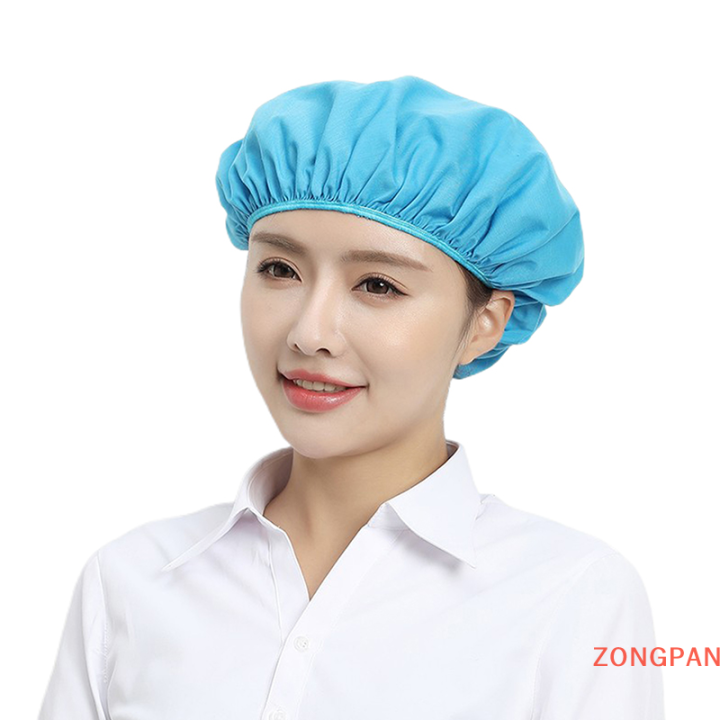 zongpan-หมวกทำงานกันฝุ่นหมวกกันผมร่วงป้องกันฝุ่นหมวกเชฟหมวกโรงงานอาหาร