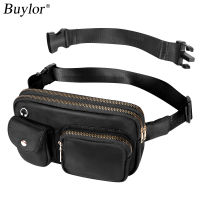 Buylor Fashion Fanny Pack Waist Bags for Women Double Zipper Multi-Pockets Waterproof Belt Bag Sport Adjustable Strap Chest Pack