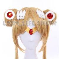 【ร้อน】 Moon Tsuking Usagi Mars Chibichibi Moon Jupiter EVA Gold Headwear Headband Tiara คอสเพลย์ Accesseries Cos Hairwear