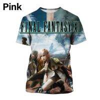 2023 Customized Fashion New Summer Short Sleeve Game Final Fantasy 3D Printing T-shirt  Trend Casual Round Neck Top S，Contact the seller for personalized customization