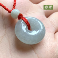 [Chuncui] Authentic natural A-grade jadeite with safety clasp, jade clasp, male and female childrens love pendant, pendant rope certificate CU3A CU3A