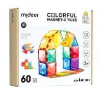 Colorful Magnetic Tiles ตัวต่อแม่เหล็กสีรุ้ง 60 ชิ้น