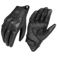 hotx【DT】 Motorcycle Gloves Men Leather Carbon Cycling Motorbike Motorcross Motor