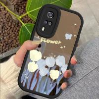 เคสสำหรับเคส Vivo Y51 2020 Y51A 2021ภาพวาดสีน้ำมันเคสลายดอกไม้พื้นผิวกระจกบางนุ่มบางเคสโทรศัพท์