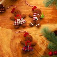 3Pcs/lot Christmas Gingerbread Man Doll Pendants Xmas Tree Hanging Ornaments Christmas Decorations for Home New Year Kids Gift