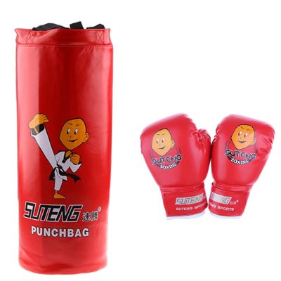 Child Youth Kids Boxing Kit Training Bag Set Punching Bag Gloves Heavy Bag