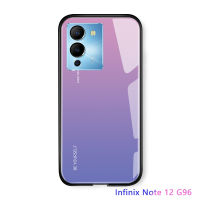 UCUC กรณีสำหรับ Infinix หมายเหตุ12 G96/ X670ปลอก Hp Infinix Note12 G96กรณีหรูหรา Aurora สายรุ้งปลอกไล่โทนสีชุดกรณีกันกระแทกกระจกปกหลัง