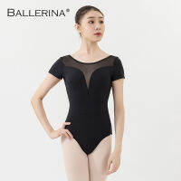 Ballerina Women ballet leotard Professional Training Yoga Mesh Short Sleeve Gymnastics Leotard Dance Costume Adulto 3522