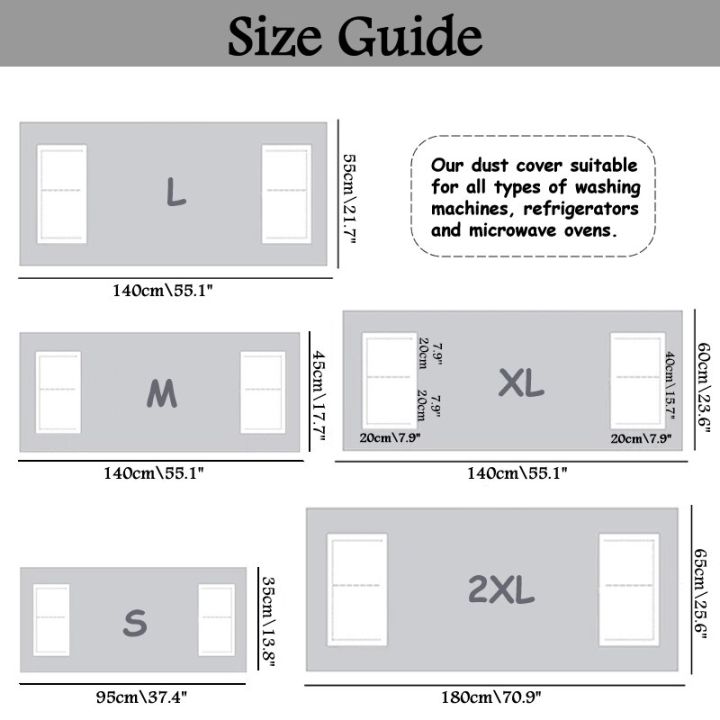 ฝาครอบเครื่องซักผ้ากันน้ำ-cubre-lavadora-กันฝุ่นตู้เย็นผ้าคลุมฝุ่นกระเป๋าด้านข้างผ้าคลุมไมเครเวฟผ้าเฟอร์นิเจอร์