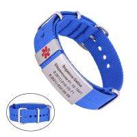 【LZ】 Free Engraving Medical Alert Bracelet for Men   Women Emergency Medical ID Bracelets Sport Safe Medical Bracelet Nylon Wristband