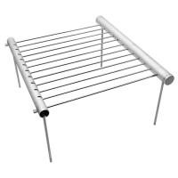 Folding Camping Grill Table Small Detachable Stainless Steel Grill Stand Outdoor Grilling Supplies for Camping Farmhouse Yard BBQ Parties Picnic thrifty