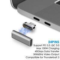 24Pin Compatible For Thunderbolt 3 Magnetic Adapter 40Gbps Data,5K Video,100W And 20V/5A Charge For Macbook Pro/Air&amp;USB-C Device