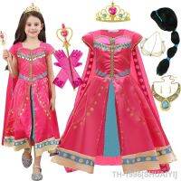 SHUAIYI Princesa traje de jasmim para menina คอสเพลย์ อะลาดิน บทบาทสมมติ แฟนตาซี แลมปาดามาจิกา เซอร์เปรซาแอนิเวอร์ซาริโอ เดีย ดาส บรูซาส